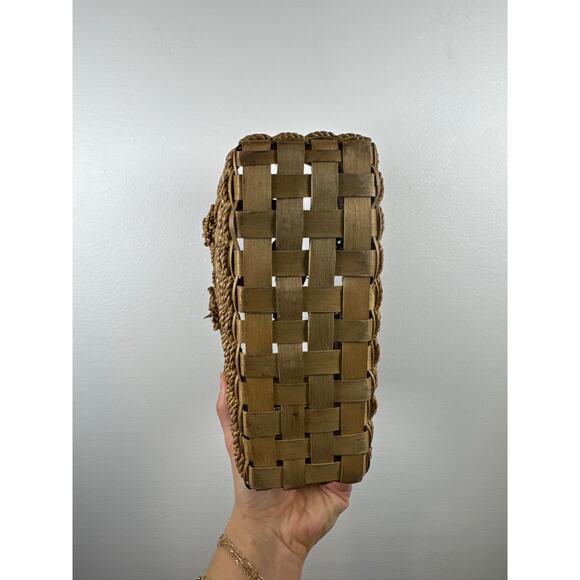 Handmade Rattan Woven Basket Mini Tote Bag - One Size - Picture 4 of 7